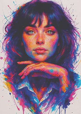 Colorful Portrait of a Woman