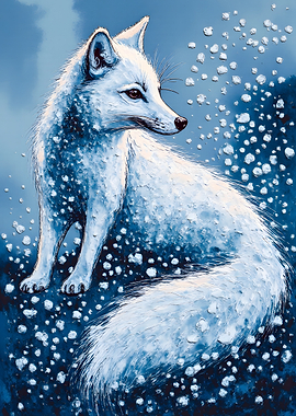 Arctic Fox Digital Painting