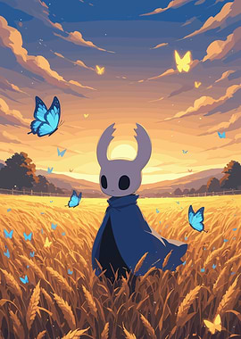 Hollow Knight in Wheat Field