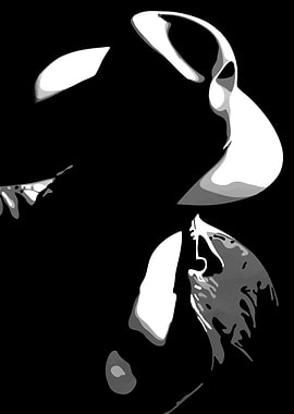 Abstract Black and White Portrait