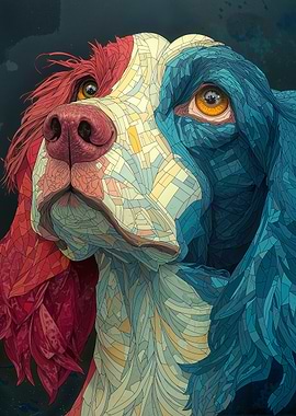 Springer Spaniel Mosaic