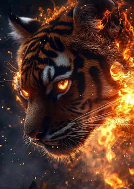 Fiery Tiger Portrait