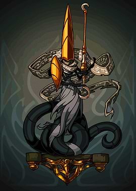 Egyptian Snake God Statue Illustration