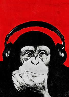 Monkey with Headphones - Hypebeast