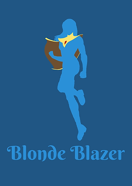 Blonde Blazer Superhero Illustration