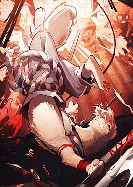 Anime-style Cat Character