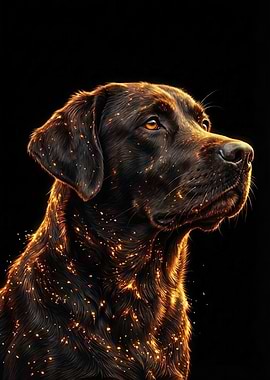 Glowing Labrador Retriever Portrait