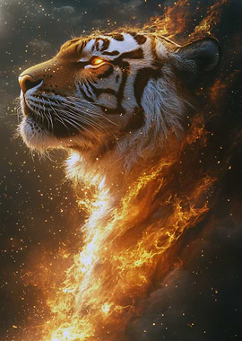 Fiery Tiger Portrait