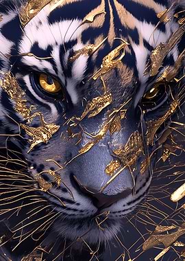 Golden Tiger Portrait