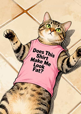 Cat in Pink Shirt