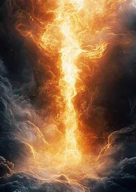 Fiery Abstract Cloudscape