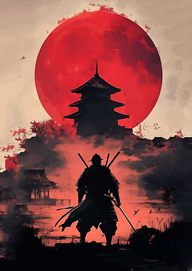 Samurai Under Red Moon