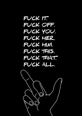 Middle Finger with Text