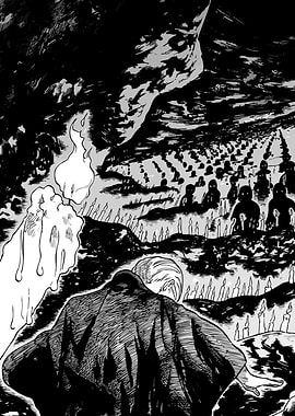 Mournful Vigil: Candles and Silhouettes