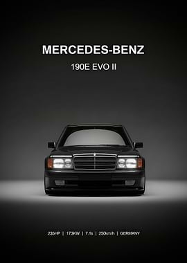 Mercedes-Benz 190E EVO II Car Poster