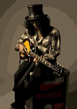 Slash Guitar Portrait