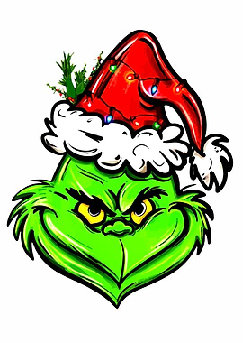 Monster with Santa Hat