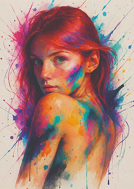 Colorful Portrait of a Woman