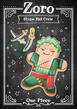 Zoro Gingerbread Chalkboard