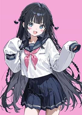 Anime Girl in School Uniform
