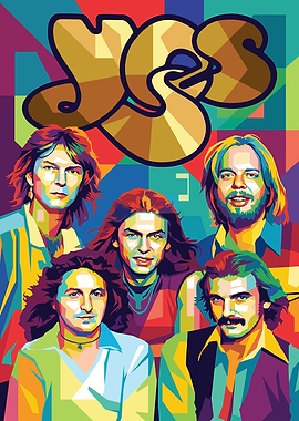 Yes Band Pop Art Portrait