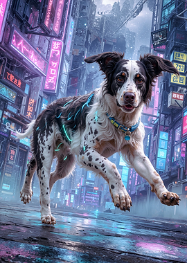 Cyberpunk Springer Spaniel