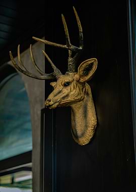 Deer Head Wall Mount Sculpture