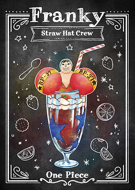 Franky Cocktail Dessert Chalkboard