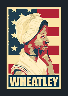 Phillis Wheatley American Flag Poster