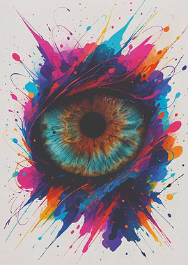 Colorful Eye Explosion