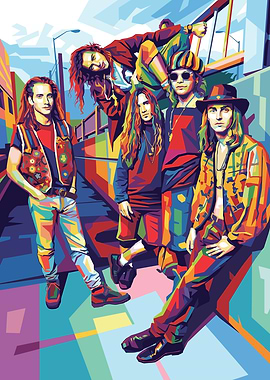 Pearl Jam Band Pop Art Portrait