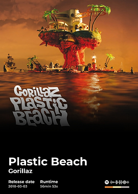 Gorillaz - Plastic Beach Album Cover