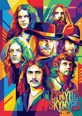Lynyrd Skynyrd Band Pop Art Portrait