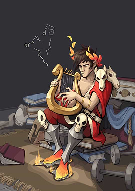Zagreus playing the lyre