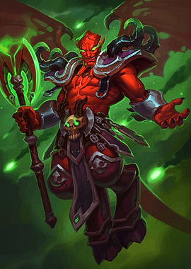 Red Demon Warrior with Axe