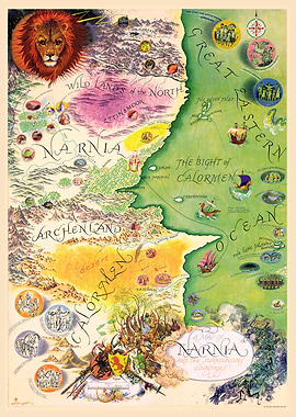 Map of Narnia and Surrounding Countries