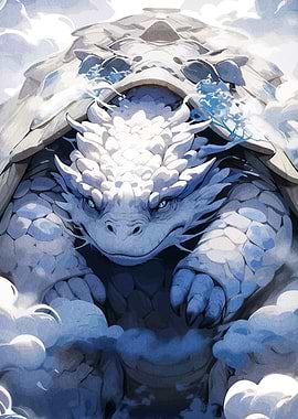 Majestic Dragon Turtle Digital Art