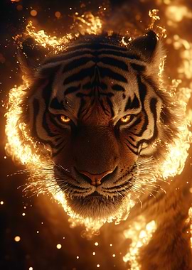 Fiery Tiger Portrait