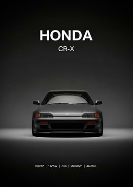 Honda CR-X Front poster