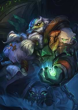 Fantasy Character with Skull Magic