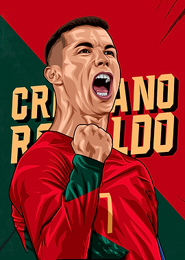 Cristiano Ronaldo Vector Art Portrait