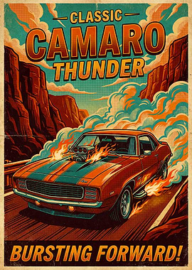 Classic Camaro Thunder Poster