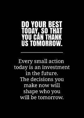 Motivational Quote on Black Background