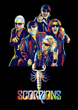 Scorpions Band Colorful Pop Art Portrait