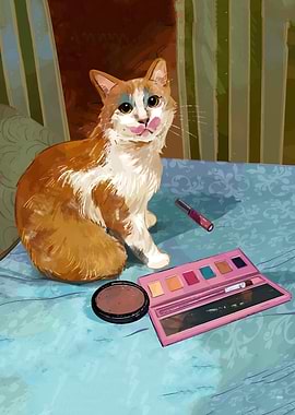Cat with Makeup