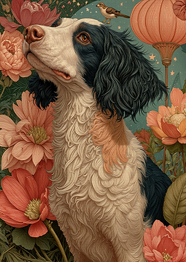 Springer Spaniel with Bird