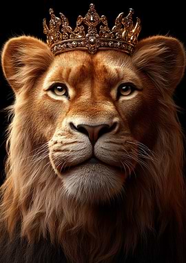 Lion King with Golden Crown