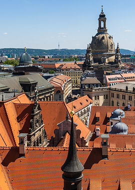 Dresden cityscape with Frauenkirche