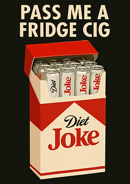 Diet Joke Cigarette Pack Parody