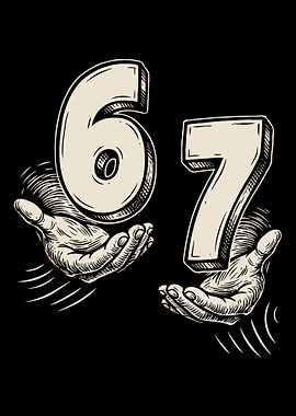 Six Seven Hands Illustration, 67 meme